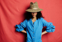 Camo Rafia Fedora