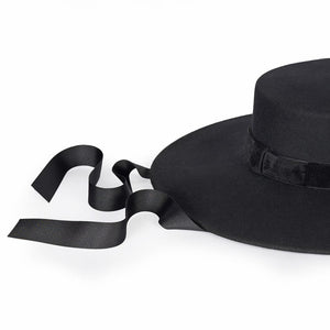 Billie Bolero, Wool Felt Hat, Black