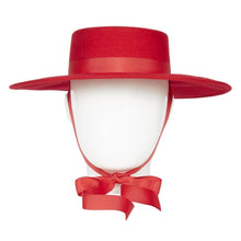 Billie Bolero, Wool Felt Hat, Red