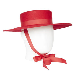 Billie Bolero, Wool Felt Hat, Red