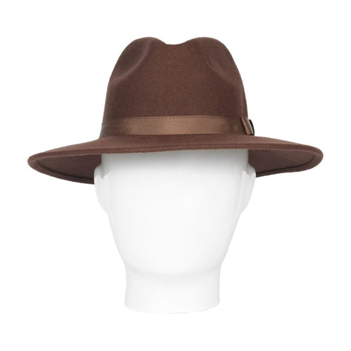 Fedora, Wool Felt Hat, Choc Brown