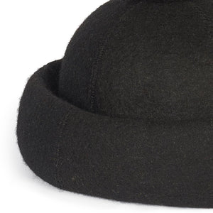 Docker Beanie, Felt Hat, Black