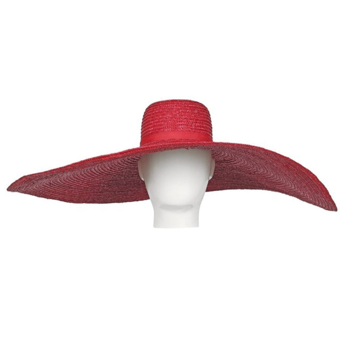 Hibiscus, Wheat Straw Hat, Red