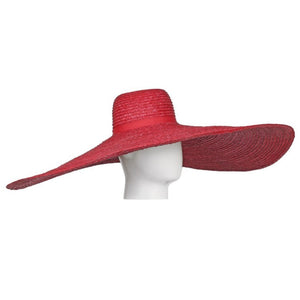 Hibiscus, Wheat Straw Hat, Red