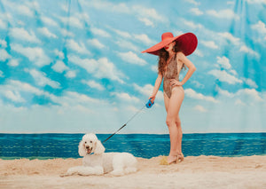 Hibiscus, Wheat Straw Hat, Red