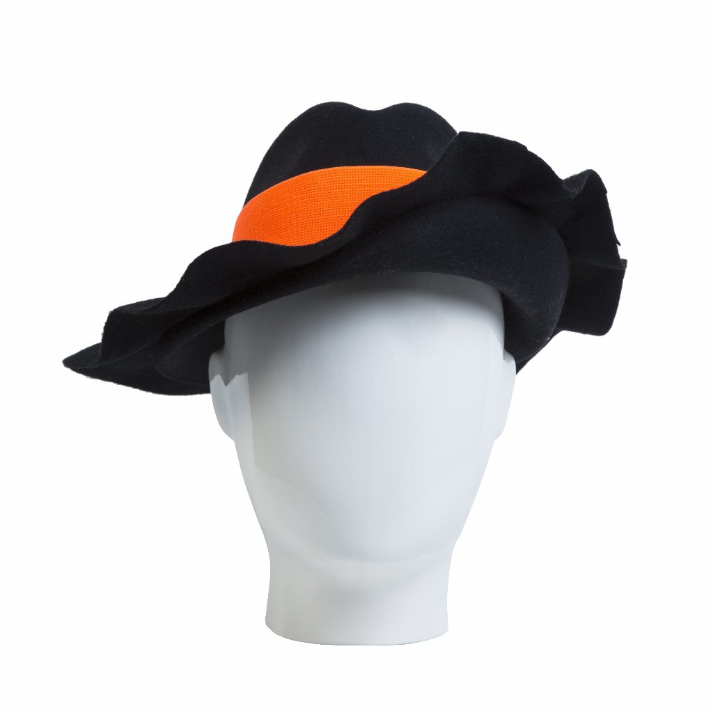 Fly Away Fedora, Wool Felt Hat, Black