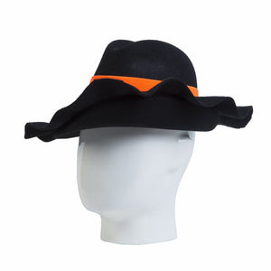 Fly Away Fedora, Wool Felt Hat, Black