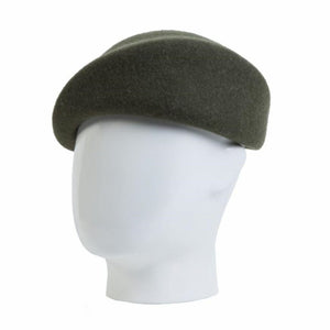 Bae Beret, Wool Felt Hat, Olive