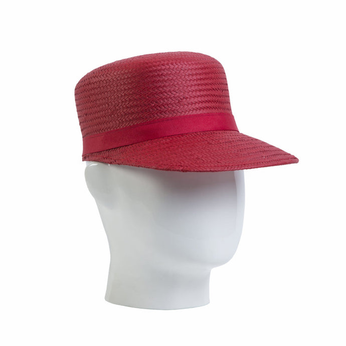 Pee Cap, Paper Panama Hat, Red