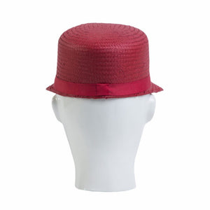 Pee Cap, Paper Panama Hat, Red