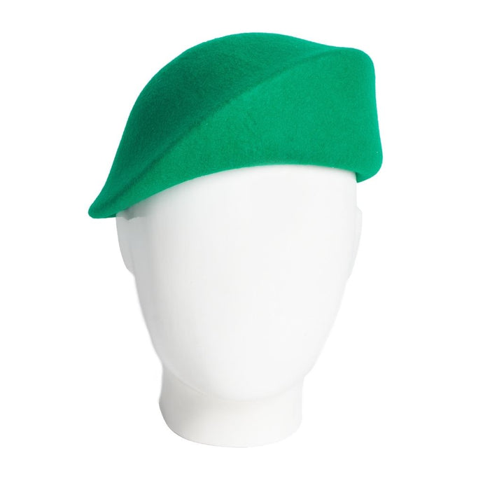 Bae Beret, Wool Felt Hat, Emerald Green