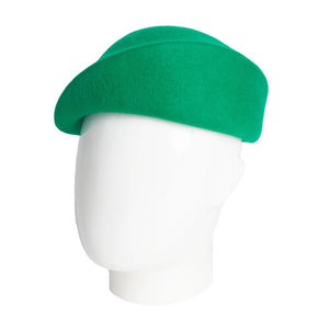 Bae Beret, Wool Felt Hat, Emerald Green