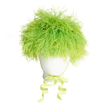 Sway, Ostrich Feather Hat, Lime
