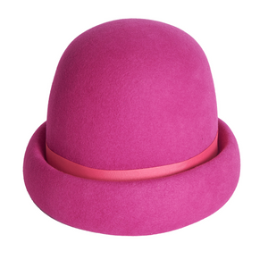 Docker Beanie Extended, Wool Felt Hat, Pink