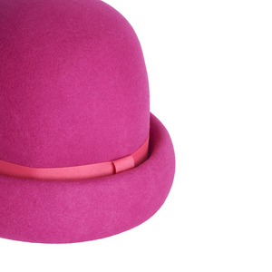 Docker Beanie Extended, Wool Felt Hat, Pink