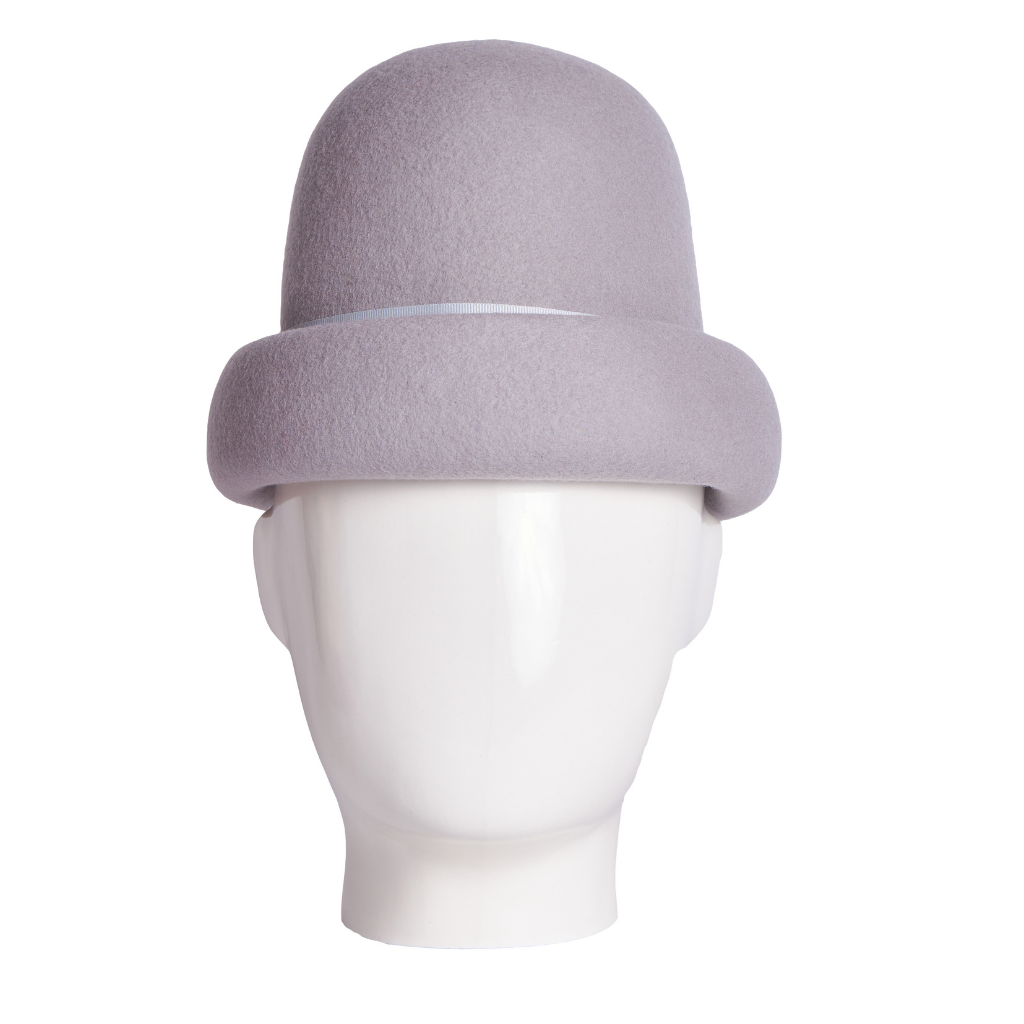 Docker Beanie Extended, Wool Felt Hat, Dove Grey