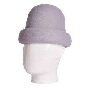 Docker Beanie Extended, Wool Felt Hat, Dove Grey