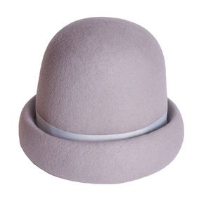 Docker Beanie Extended, Wool Felt Hat, Dove Grey