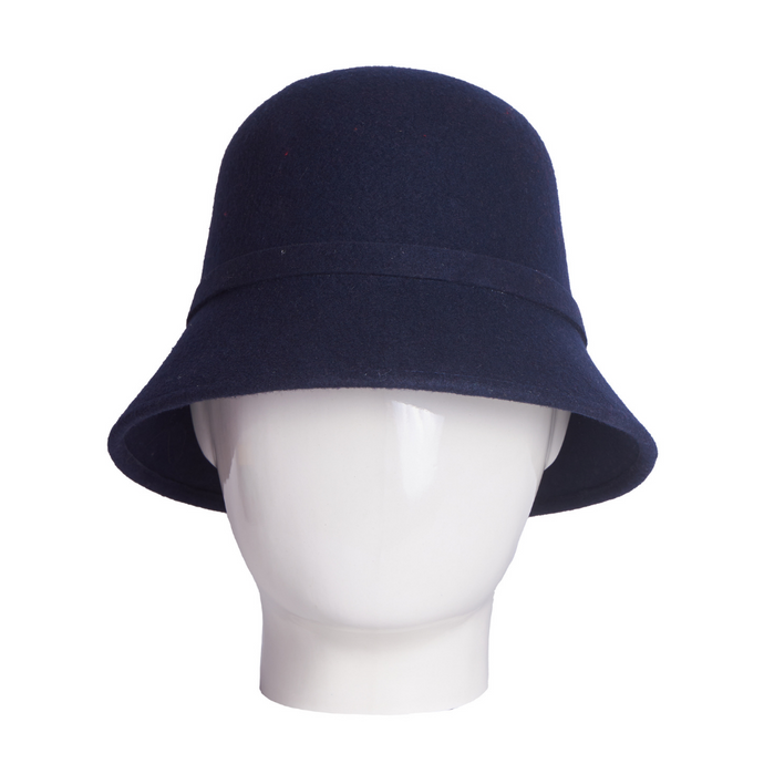 Bounce Bucket, Wool Felt Hat, Navy
