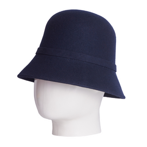 Bounce Bucket, Wool Felt Hat, Navy