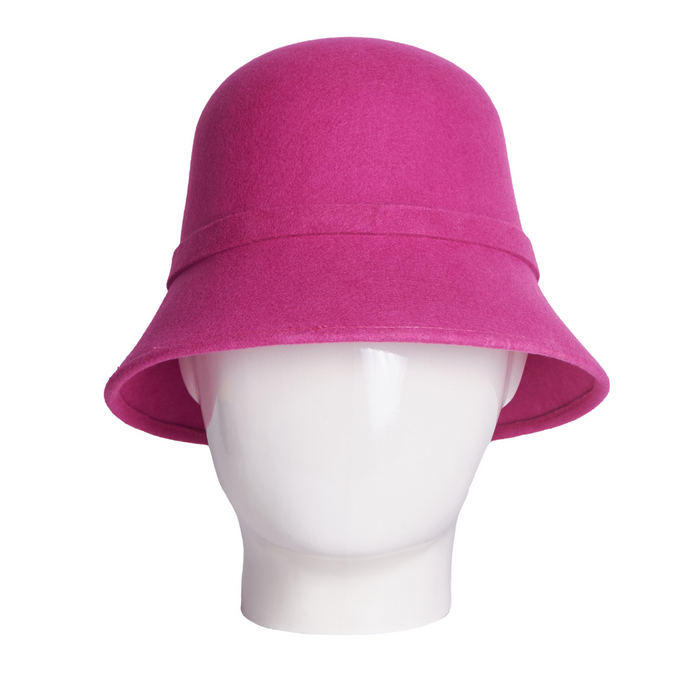 Bounce Bucket, Wool Felt Hat, Pink