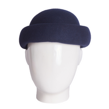 Docker Beanie, Wool Felt Hat,  Navy
