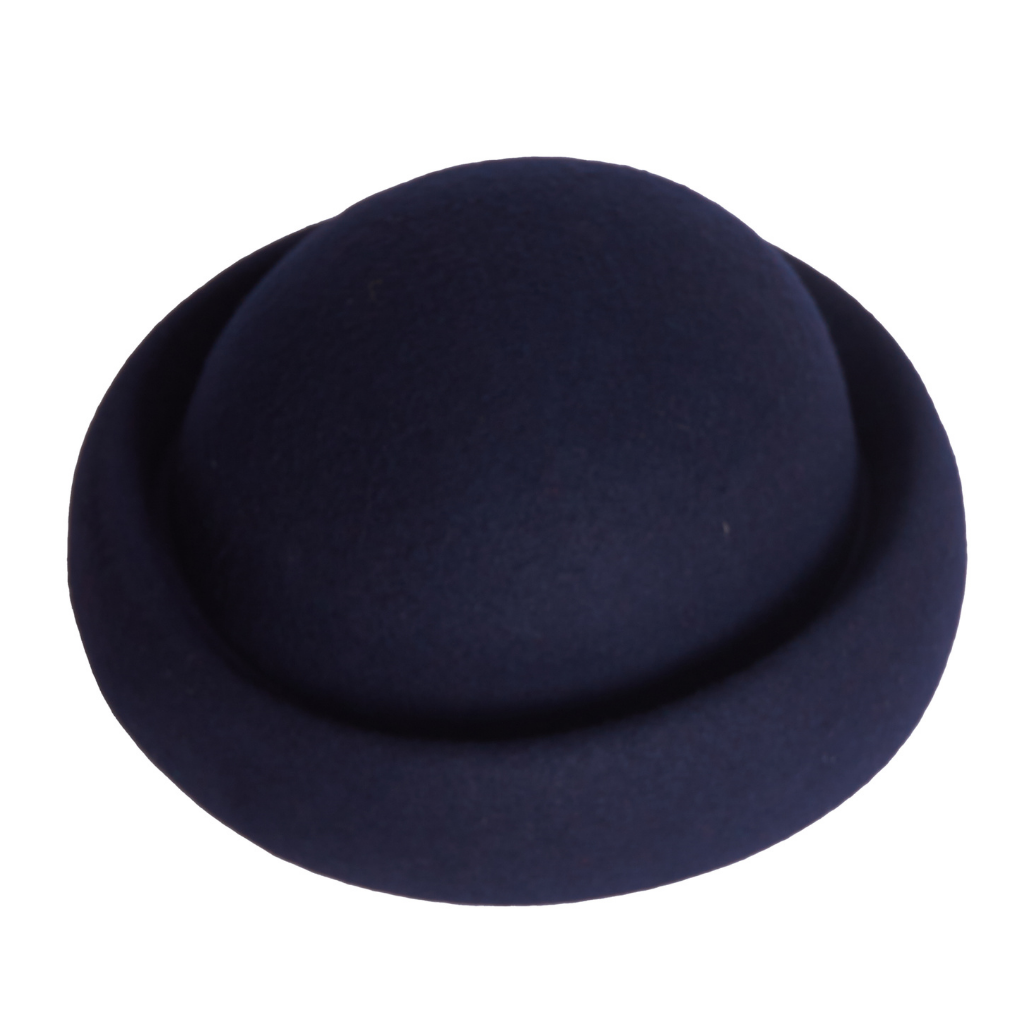 Docker Beanie, Wool Felt Hat,  Navy