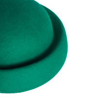 Docker Beanie, Wool Felt Hat, Emerald Green