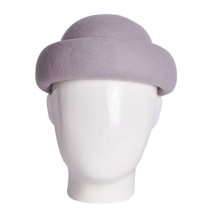 Docker Beanie, Wool Felt Hat, Dove Grey