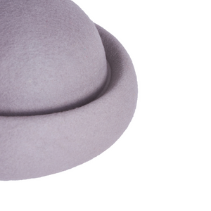 Docker Beanie, Wool Felt Hat, Dove Grey