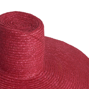 Siwa, Wheat Straw Sun Hat, Red
