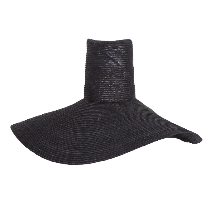 Siwa, Wheat Straw Sun Hat, Black