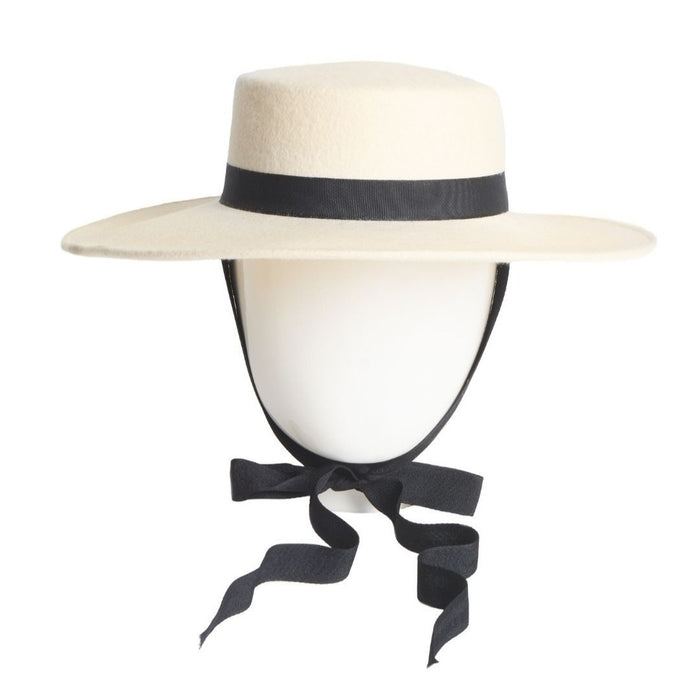 Billie Bolero, Wool Felt Hat, Ivory