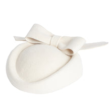 Bo-Bo Pillbox, Wool Felt Hat, Ivory